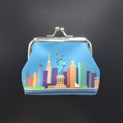 廠家圖到貨 定制印刷世界旅游景點(diǎn)紀(jì)念品禮品零錢包，設(shè)計(jì)生產(chǎn)一條龍